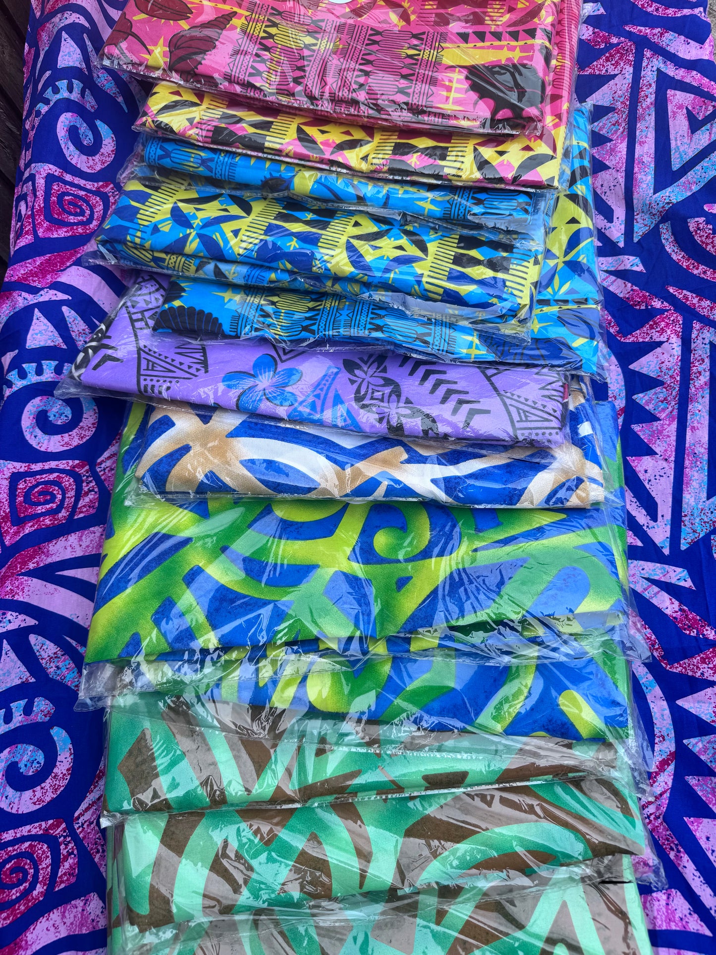 Pacific-Inspired Tribal Fabric – Island Merch Fabrics 36 inch wide/ 10 metres / Fakawela Pack