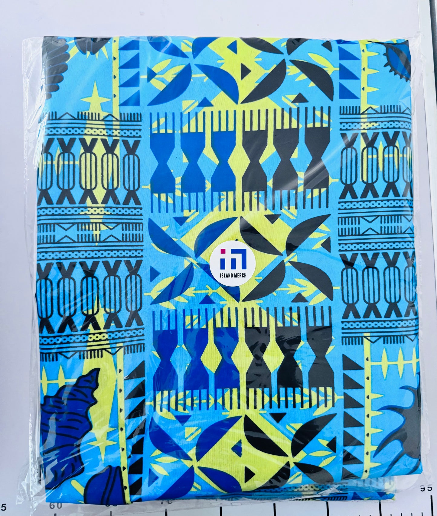Polynesian Shell Motif Poly cotton Fabric – Hot Pink & Yellow, Emerald Green, Sunset Orange, Ocean Blue | 10 Metres, 36 Inches Wide