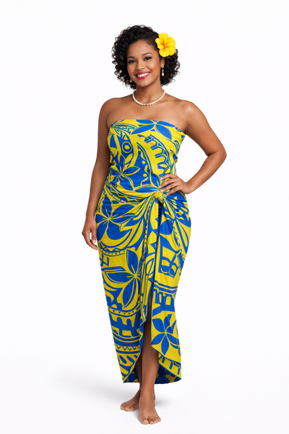 60” Wide Lightweight Polyester Fabric – Pacific Island Digital Print (Sold by the Metre) | Island Merch Fabrics