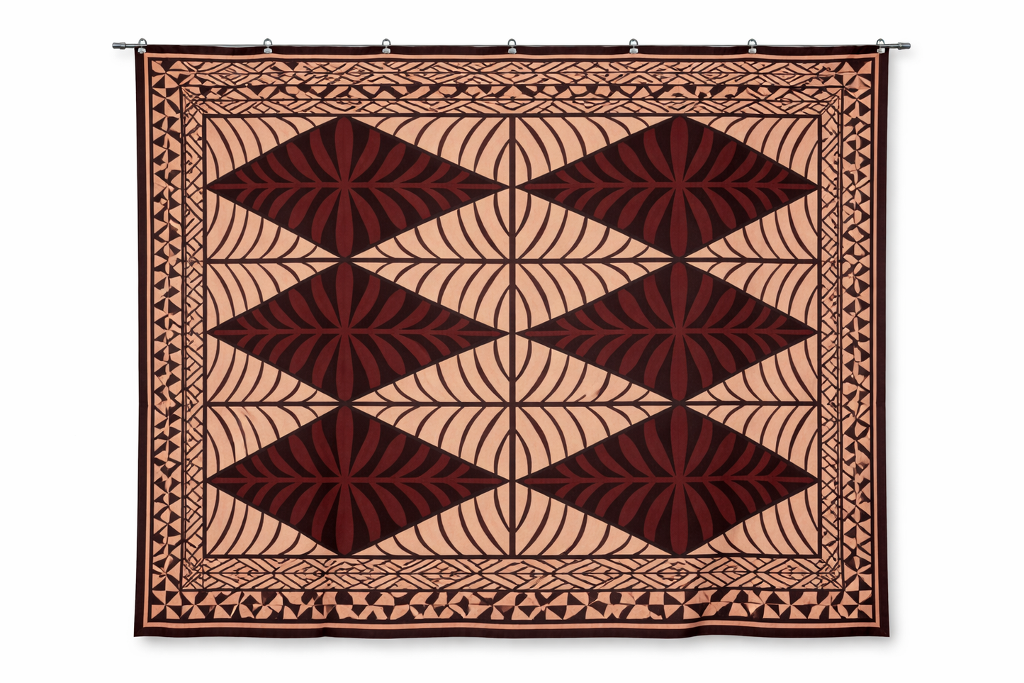 Brown Geometric Polynesian Print – 60” Wide Polyester