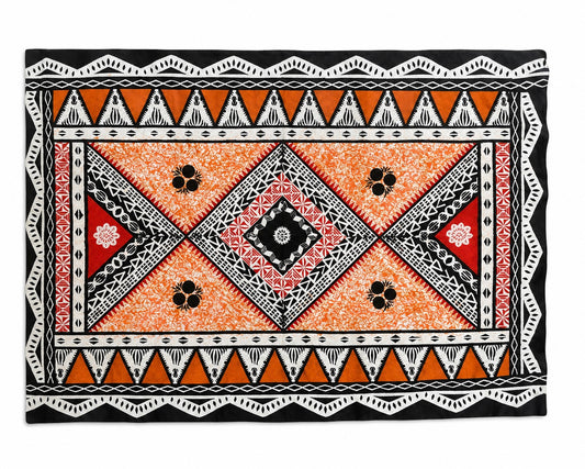 Authentic Fijian Masi Tapa Cloth – 7ft x 5ft | Made in Vatulele Island
