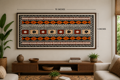 Handmade Fijian Masi Tapa Cloth – 70” x 50” | Traditional Vatulele Island Piece