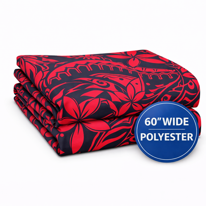 60” Wide Lightweight Polyester Fabric – Pacific Island Digital Print (Sold by the Metre) | Island Merch Fabrics