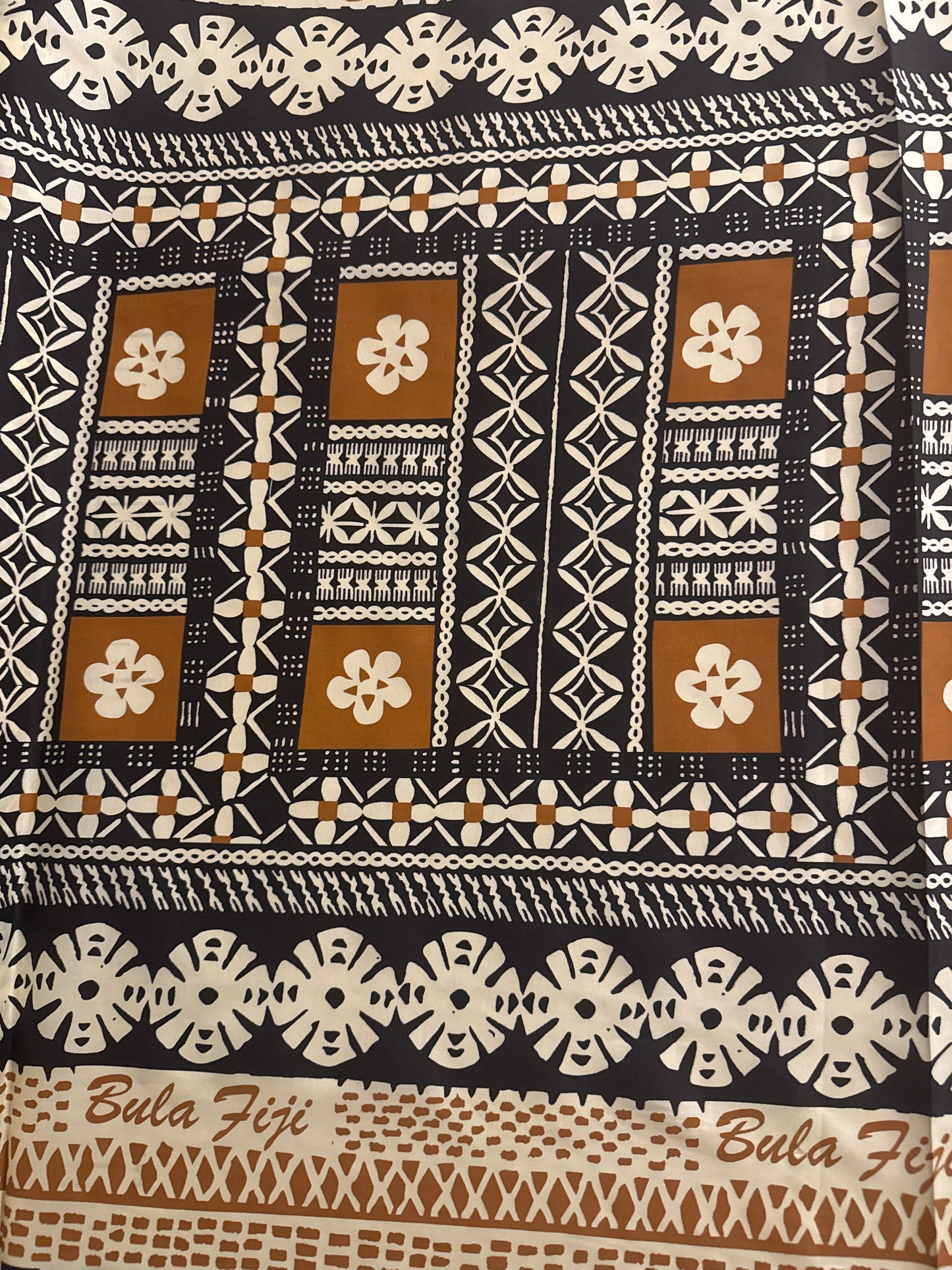Bula Fiji Polycotton Masi Print Fabric – 36” Wide | Sold by the Metre
