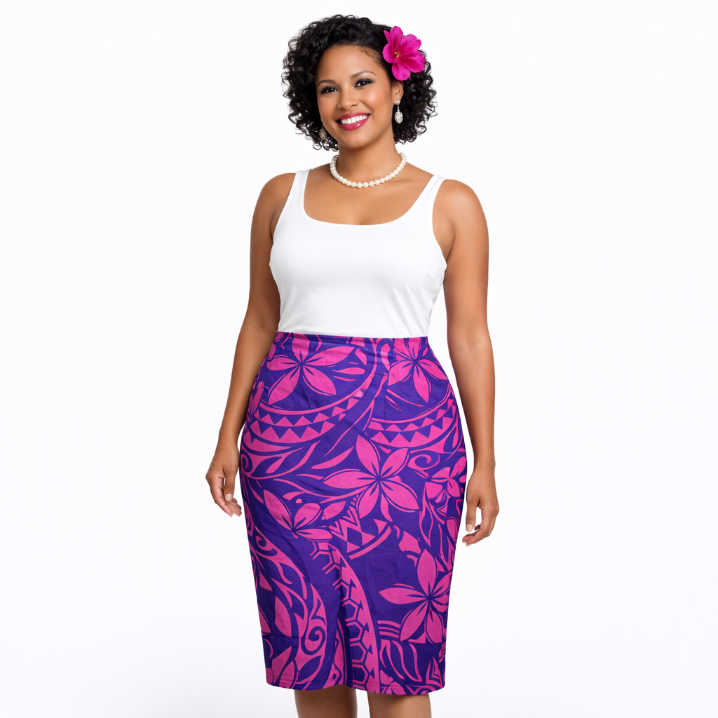 60” Wide Lightweight Polyester Fabric – Pacific Island Digital Print (Sold by the Metre) | Island Merch Fabrics