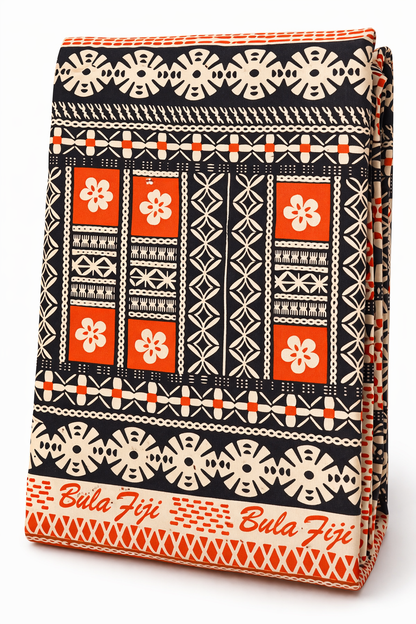 Bula Fiji Polycotton Masi Print Fabric – 36” Wide | Sold by the Metre
