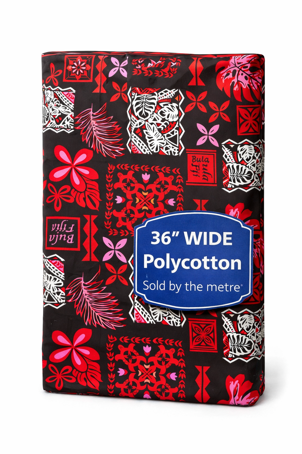 Bula Fiji Polynesian Print Fabric – 36” Wide Polycotton | Sold by the Metre