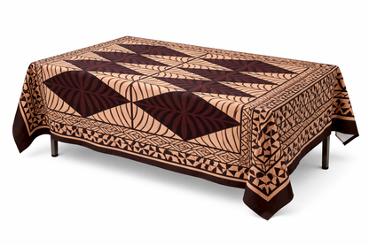Brown Geometric Polynesian Print – 60” Wide Polyester