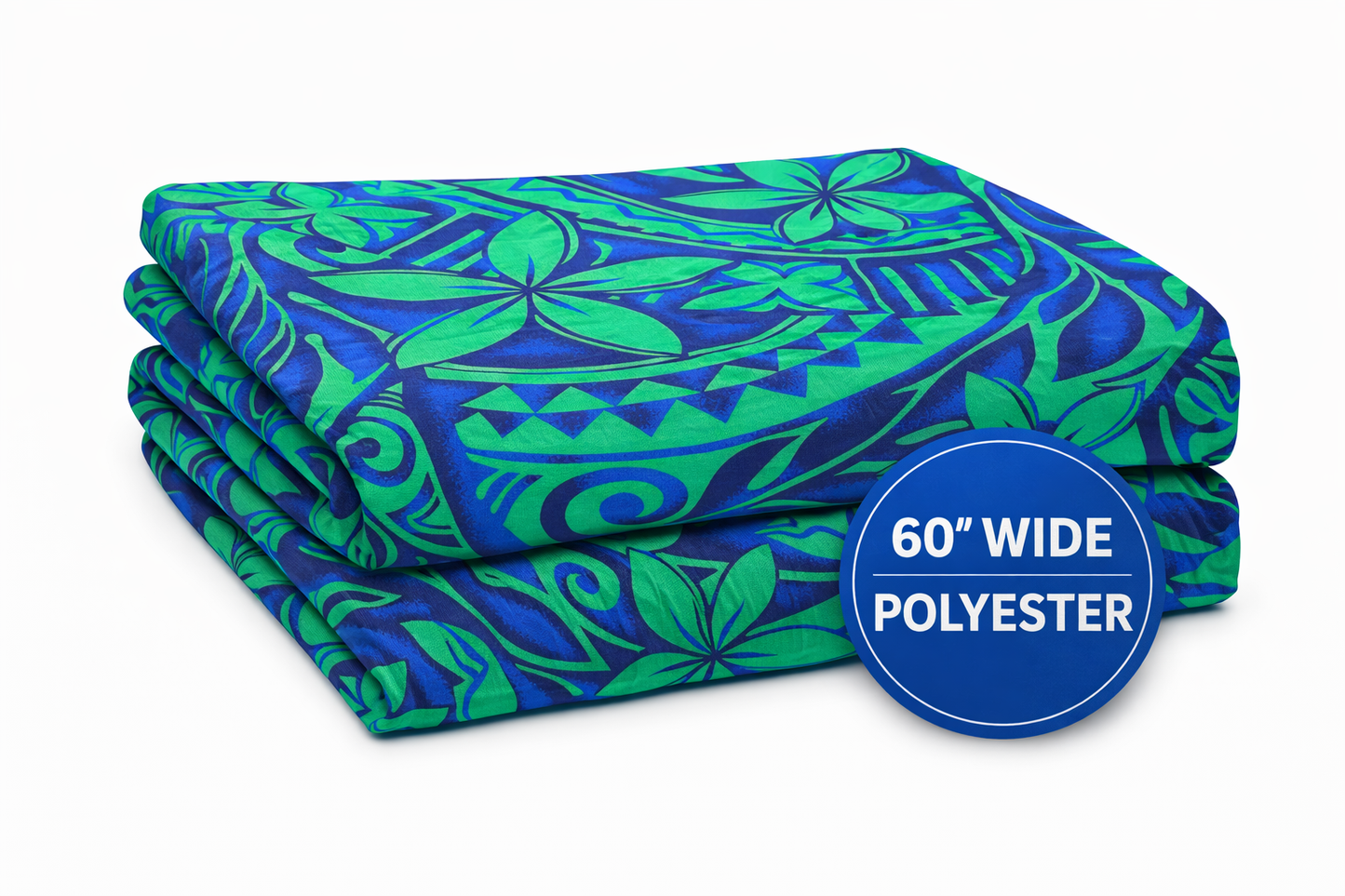 60” Wide Lightweight Polyester Fabric – Pacific Island Digital Print (Sold by the Metre) | Island Merch Fabrics