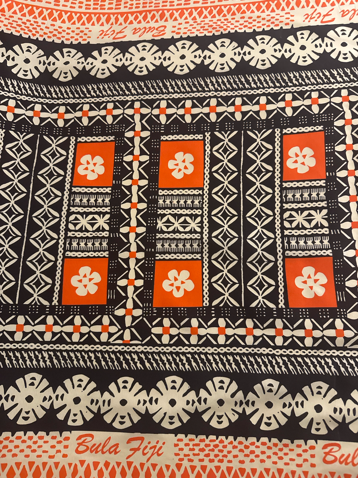 Bula Fiji Polycotton Masi Print Fabric – 36” Wide | Sold by the Metre