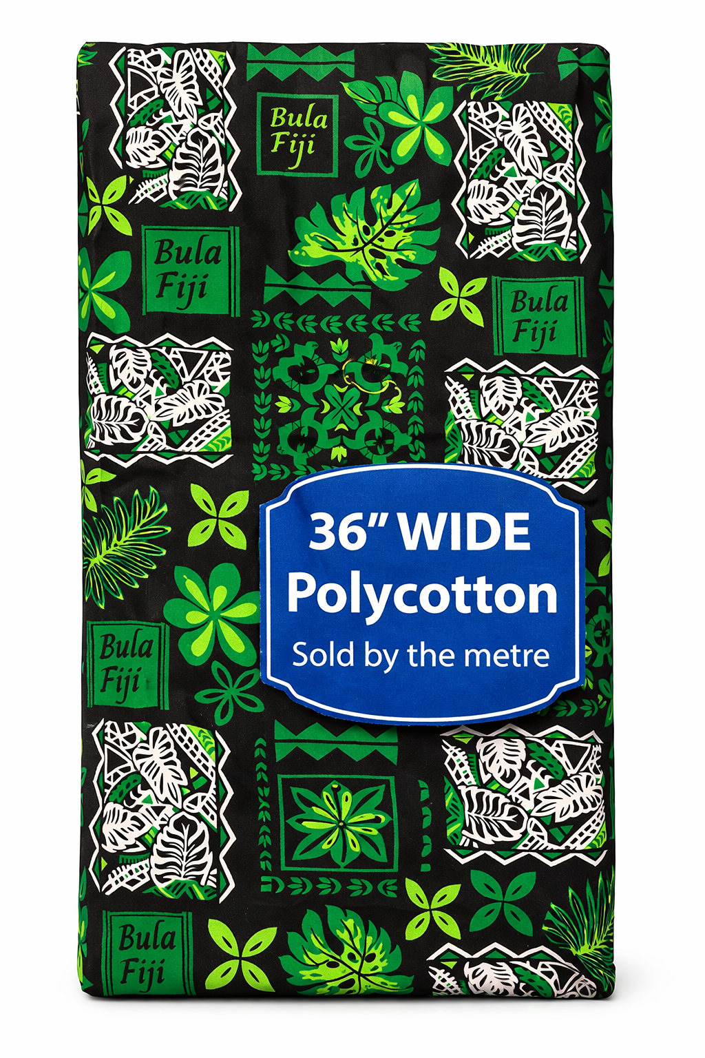 Bula Fiji Polynesian Print Fabric – 36” Wide Polycotton | Sold by the Metre