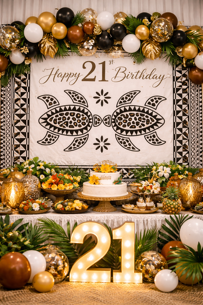 Pasifika Turtle Fabric – Black & White