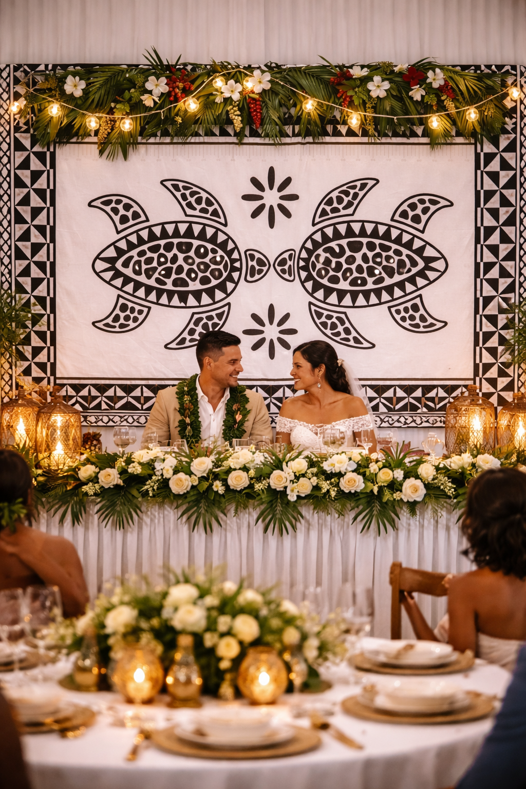Pasifika Turtle Fabric – Black & White