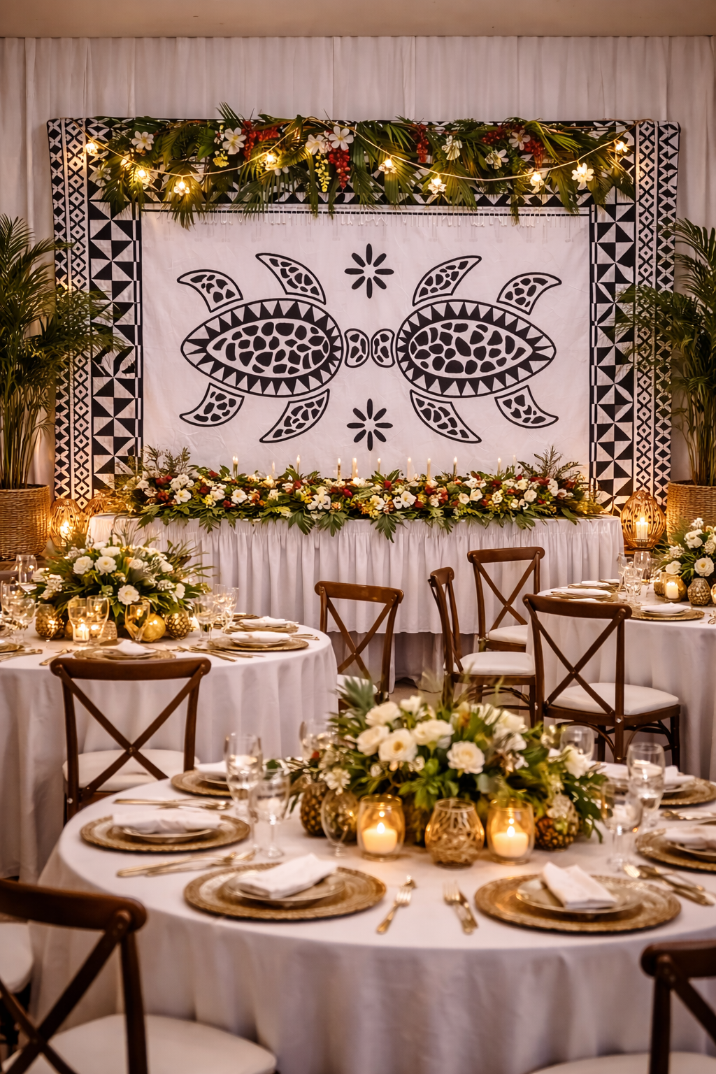 Pasifika Turtle Fabric – Black & White