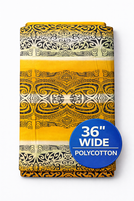 Pacific Heritage Tribal Print – 36” Wide Polycotton Fabric | Island Merch Fab