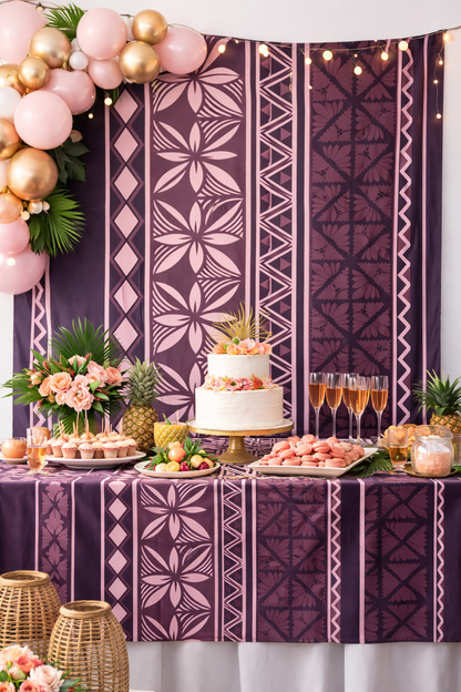 Brown Tribal Backdrop Fabric – 60” Wide Polyester