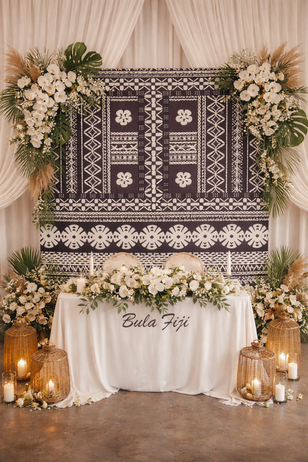 Bula Fiji Masi Backdrop – 60 Inches Wide