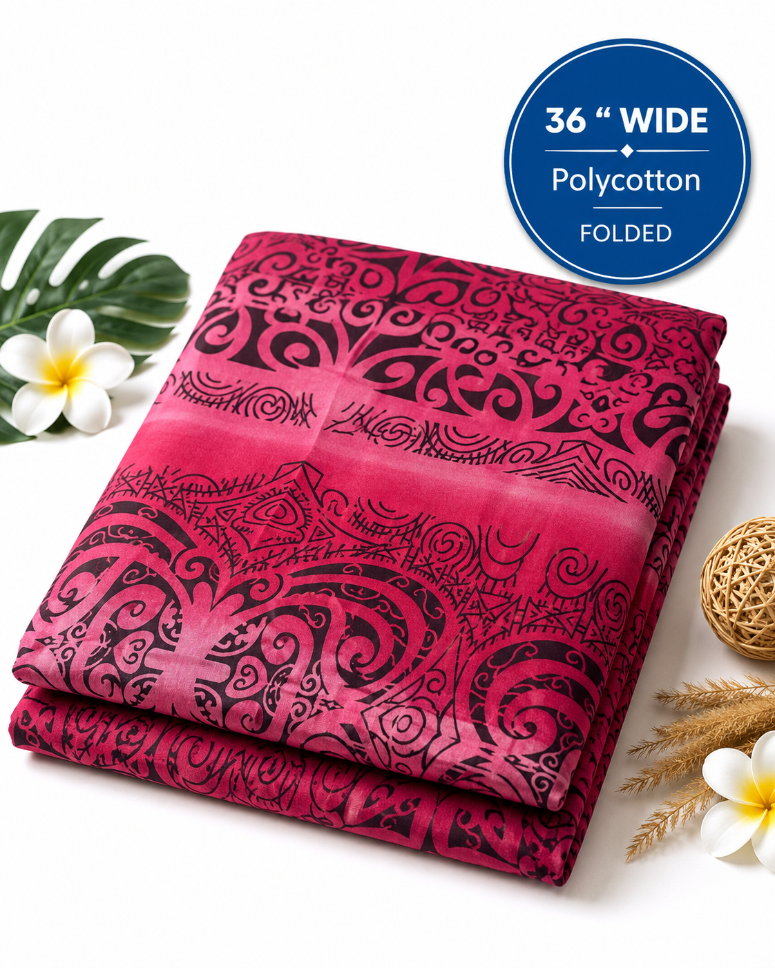 Pacific Heritage Tribal Print – 36” Wide Polycotton Fabric | Island Merch Fab