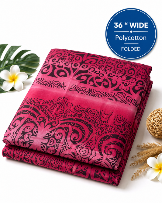 Pacific Heritage Tribal Print – 36” Wide Polycotton Fabric | Island Merch Fab