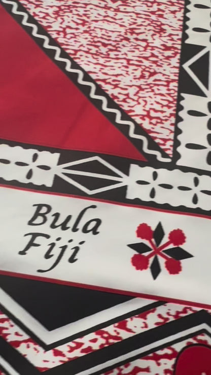 Bula Fiji Masi Print – 36” Wide Polycotton Fabric | Sold by the metre